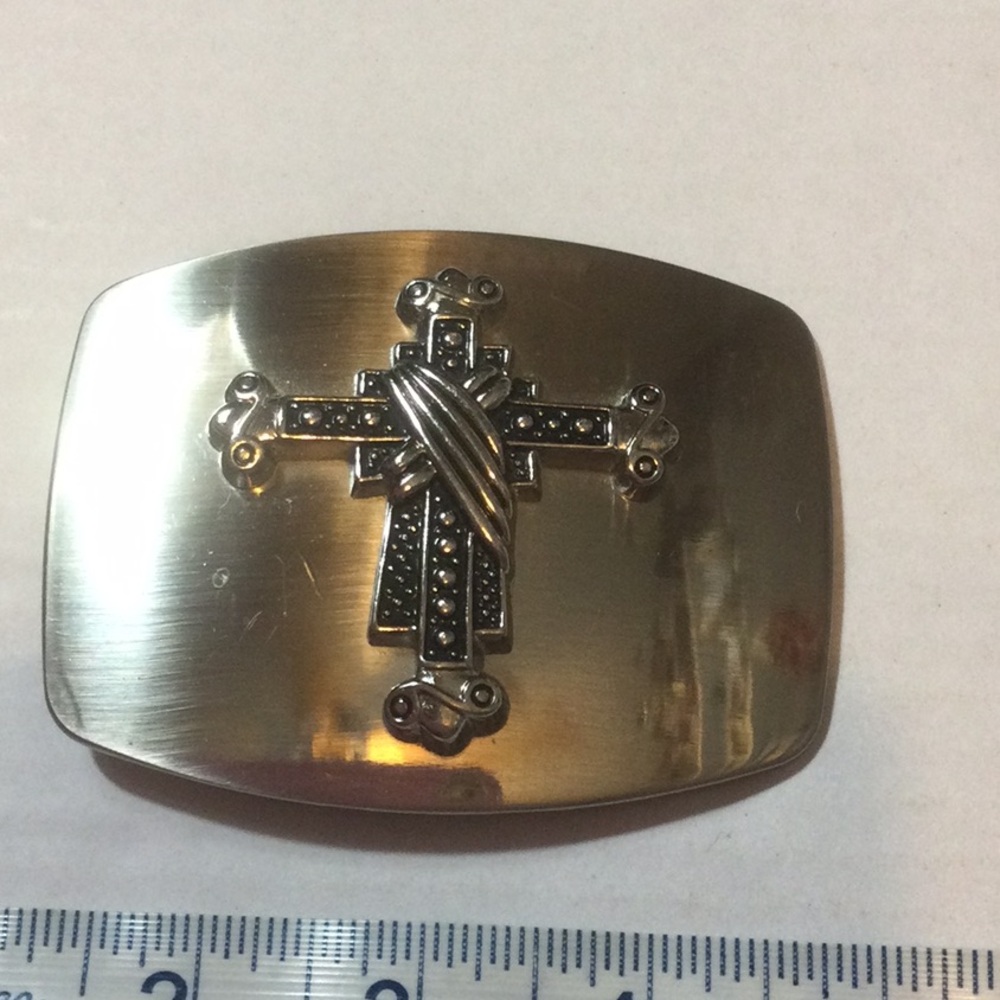 Silver Cross Buckle
